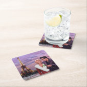 パリの休日 スクエアペーパーコースター (インサイチュ)