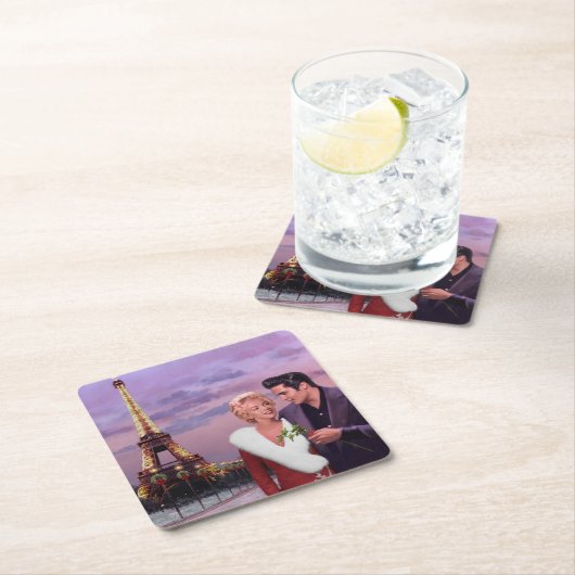 パリの休日 スクエアペーパーコースター (インサイチュ)