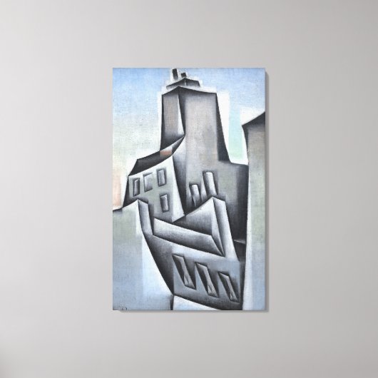 パリの住宅 キャンバスプリント (正面)