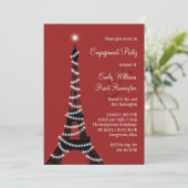 パリの光のエンゲージメントパーティー招待状 招待状 (スタンド正面)