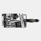パリの写真のイラストレーションのクールなコラージュ ラゲッジタグ (裏面横)