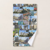パリの写真のコラージュ バスタオルセット (ハンドタオル)
