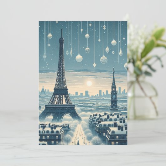 パリの冬のエレガンス – クリスマスインザシティ シーズンカード (スタンド正面)