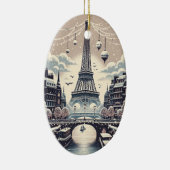 パリの冬のエレガンス – クリスマスインザシティ セラミックオーナメント (右)
