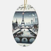 パリの冬のエレガンス、光の街 セラミックオーナメント (左)