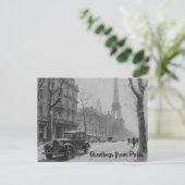 パリの冬の抱擁 ポストカード (スタンド正面)