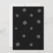 パリの冬の誕生日招待状 ブラック 招待状 (裏面)