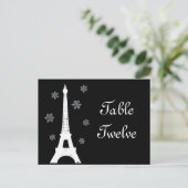 パリの冬 テーブル番号 ポストカード (スタンド正面)
