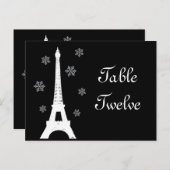 パリの冬 テーブル番号 ポストカード (正面/裏面)