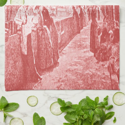 パリの午後 キッチンタオル (折り畳み)