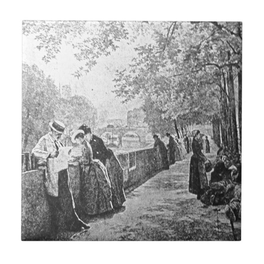 パリの午後 タイル (正面)