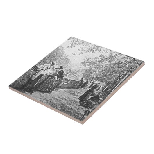 パリの午後 タイル (側面)