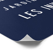 パリの印刷用紙ポスター、青 ポスター (角)