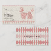 パリの名刺のプードル 名刺 (正面/裏面)