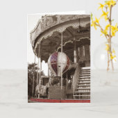 パリの回転木馬 カード (黄色い花)