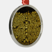 パリの地下墓地のスカルおよび骨 メタルオーナメント (右)