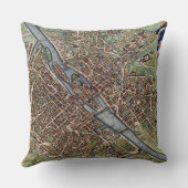 パリの地図と旧市街 クッション (裏面)