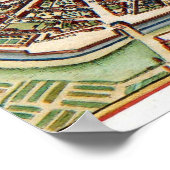 パリの地図と旧市街 ポスター (角)