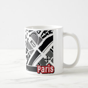 パリの地図のマグ コーヒーマグカップ