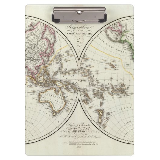 パリの地図書の地図 クリップボード (正面)