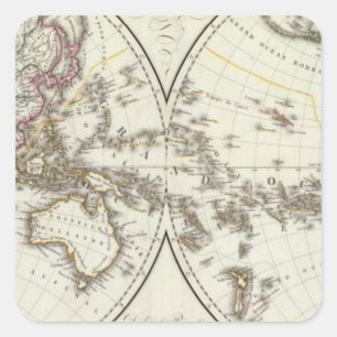 パリの地図書の地図 スクエアシール