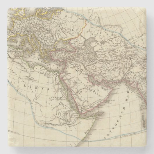 パリの地図書の地図 ストーンコースター (正面)