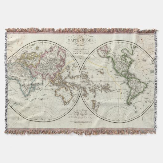 パリの地図書の地図 スローブランケット (正面)