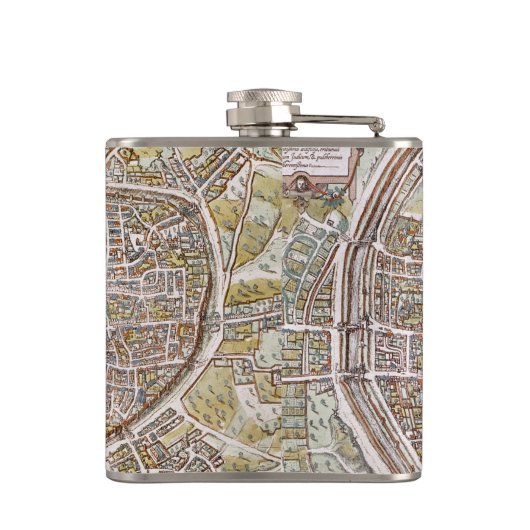 パリの地図1581年 フラスク (裏面)