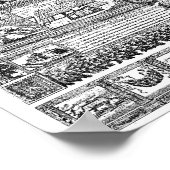 パリの地図1652 ポスター (角)