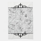 パリの地図 キッチンタオル (縦)