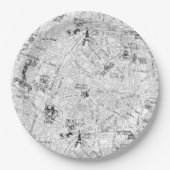 パリの地図 ペーパープレート (正面)