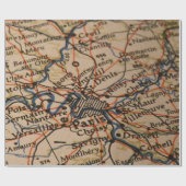 パリの地図 ラッピングペーパー (フラット)