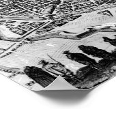 パリの地図， 1620 ポスター (角)