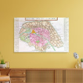 パリの地図、1800年6月 キャンバスプリント (インサイチュ (リビング))