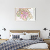 パリの地図、1800年6月 キャンバスプリント (インサイチュ (寝室))