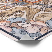 パリの地図c.1555 ポスター (角)