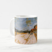 パリの城壁沿いの道を走る コーヒーマグカップ (正面左)