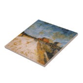 パリの城壁沿いの道を走る（ヴァン・ゴッホ） タイル (側面)