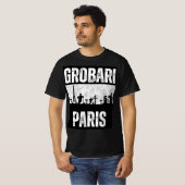 パリの墓掘り エッフェル塔と墓地 Tシャツ (正面フル)