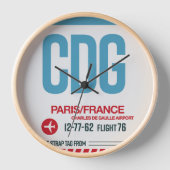 パリの壁時計 – 旅行の時間 壁時計 (正面)