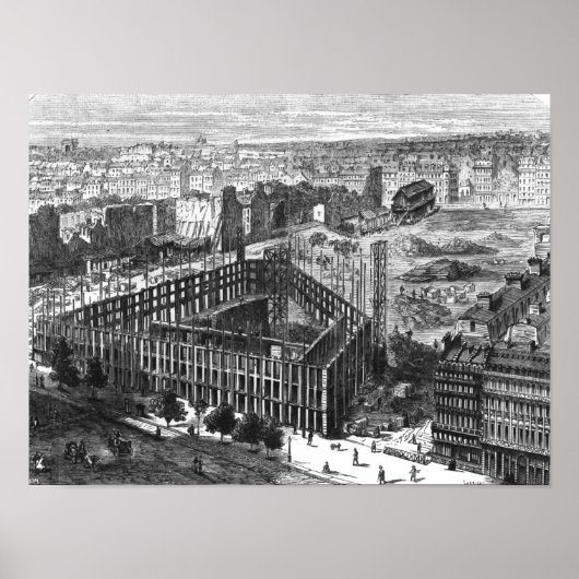 パリの変容:1861年の建物 ポスター (正面)