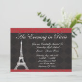 パリの夕べをテーマにしたプロムの招待状 招待状 (スタンド正面)