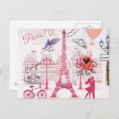 パリの夕べ ポストカード (正面/裏面)