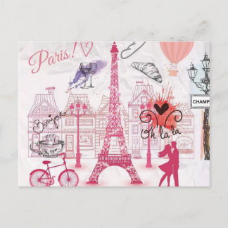 パリの夕べ ポストカード