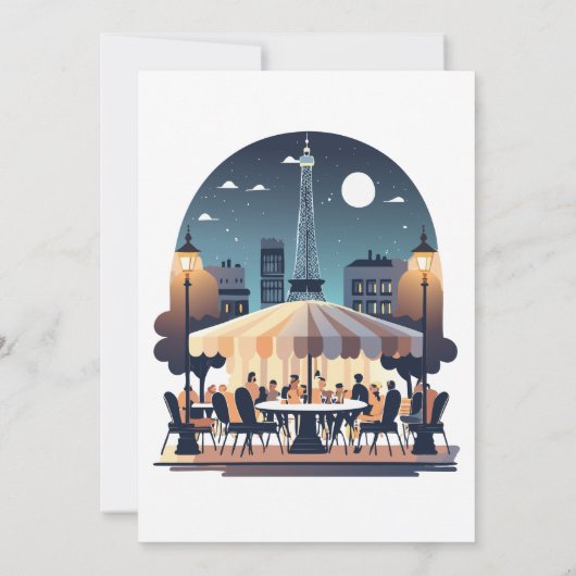 パリの夕べ 招待状 (裏面)