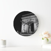 パリの夜の凱旋門 ラージ壁時計 (ホーム)