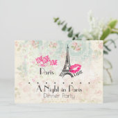 パリの夜ディナーパーティー 招待状 (スタンド正面)