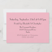 パリの夜ディナーパーティー 招待状 (裏面)