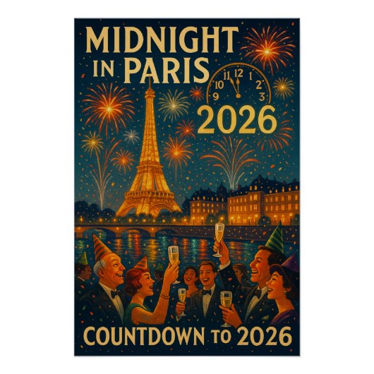 パリの夜半 〜 2026年へのカウントダウン ポスター (正面)