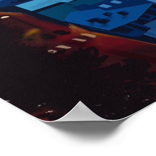 パリの夜景 ポスター (角)